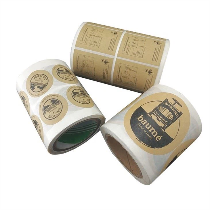 kraft round sticker